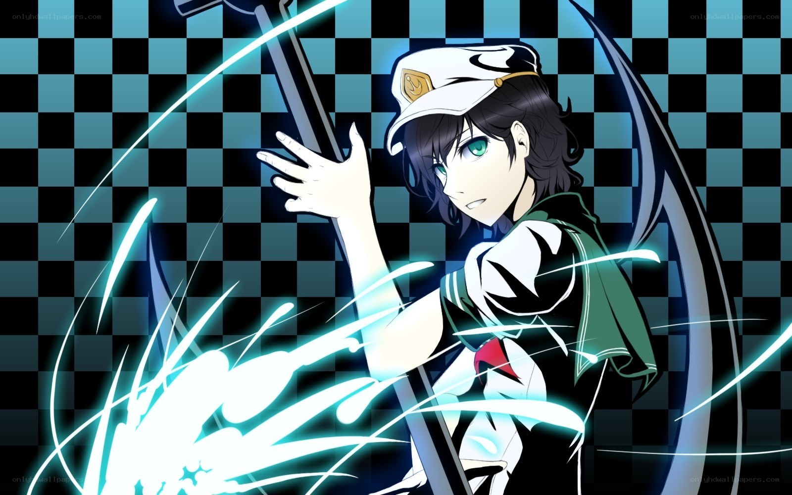 anime character with scythe