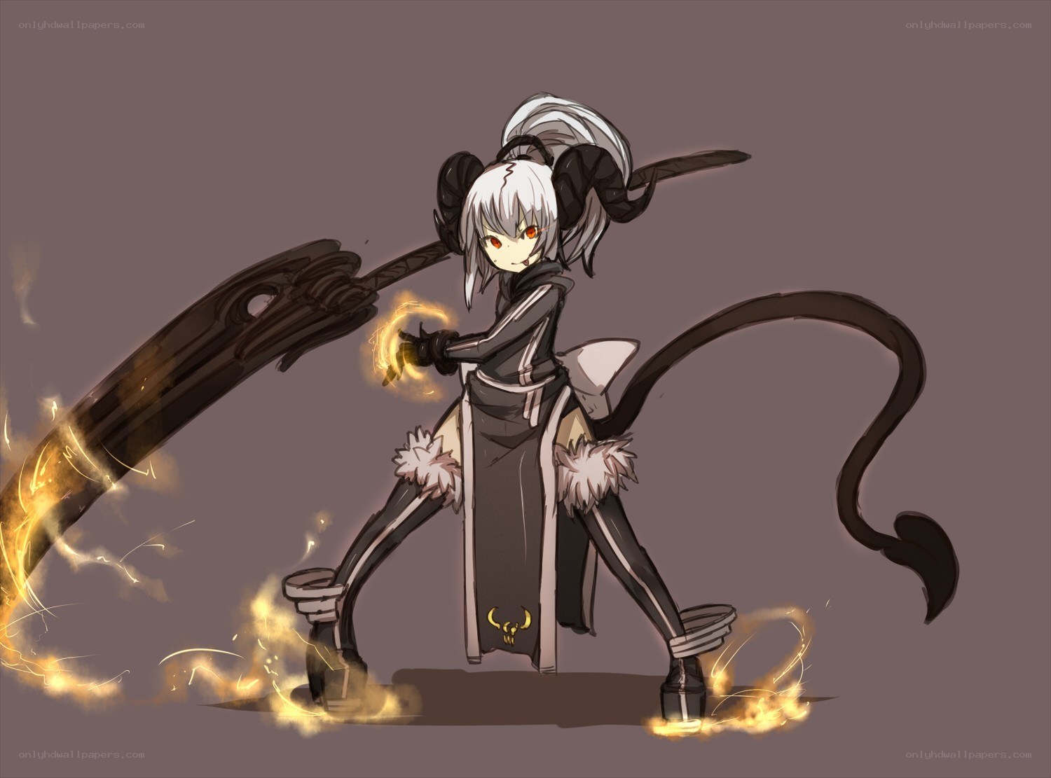 anime character with scythe