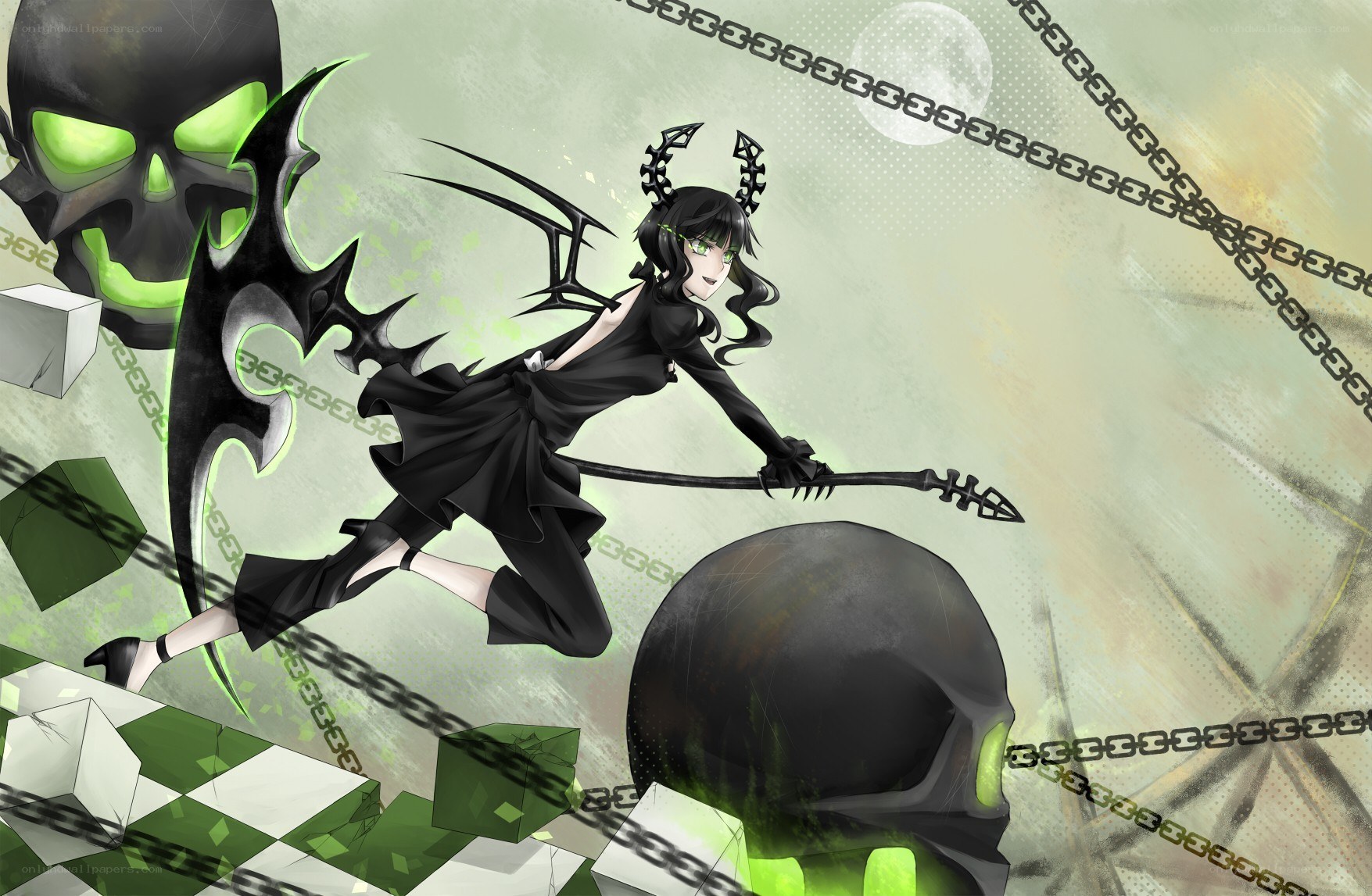 anime character with scythe