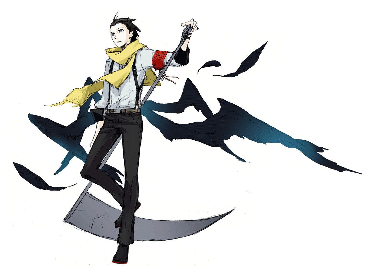 anime character with scythe