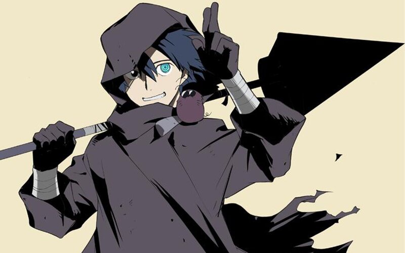 anime character with scythe