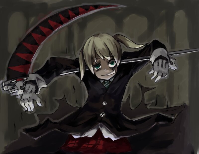 anime character with scythe