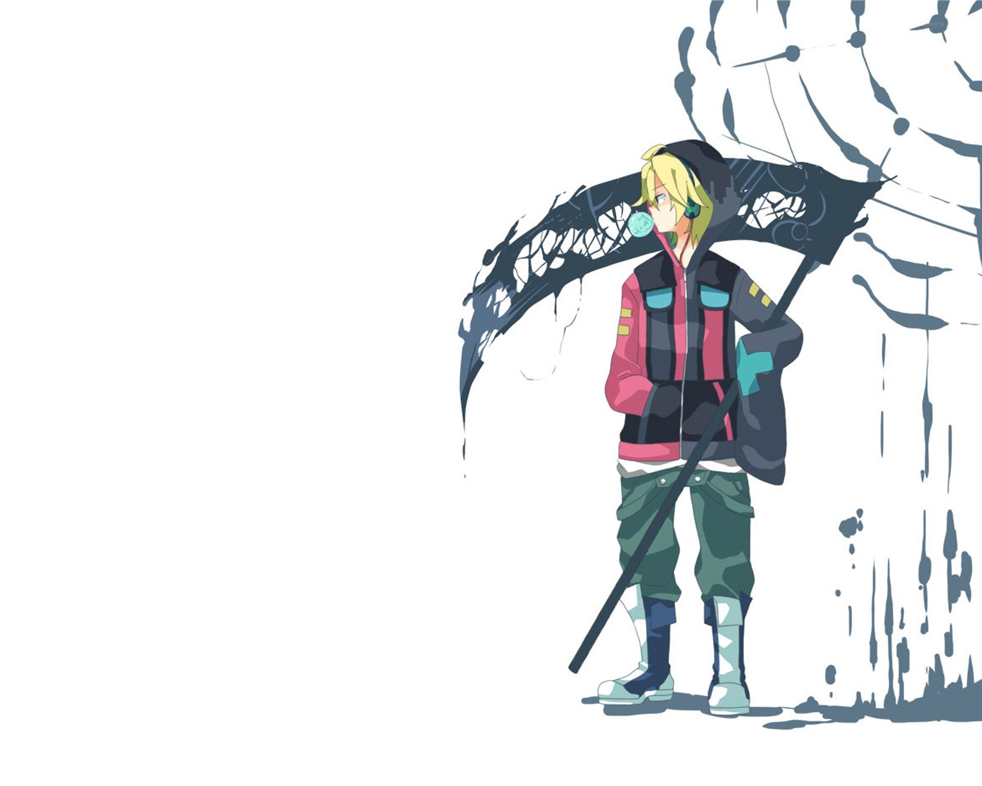 anime character with scythe