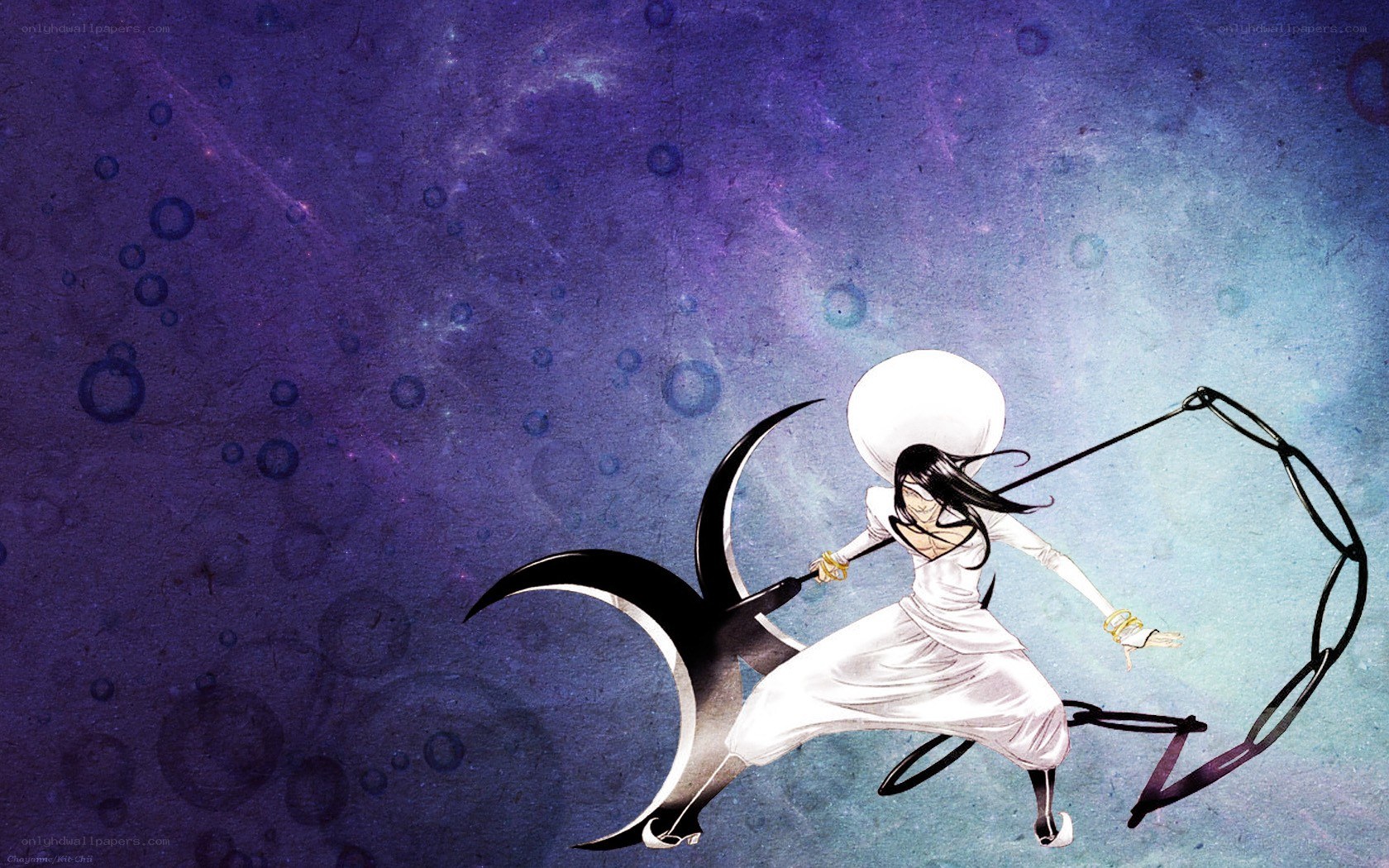 anime character with scythe