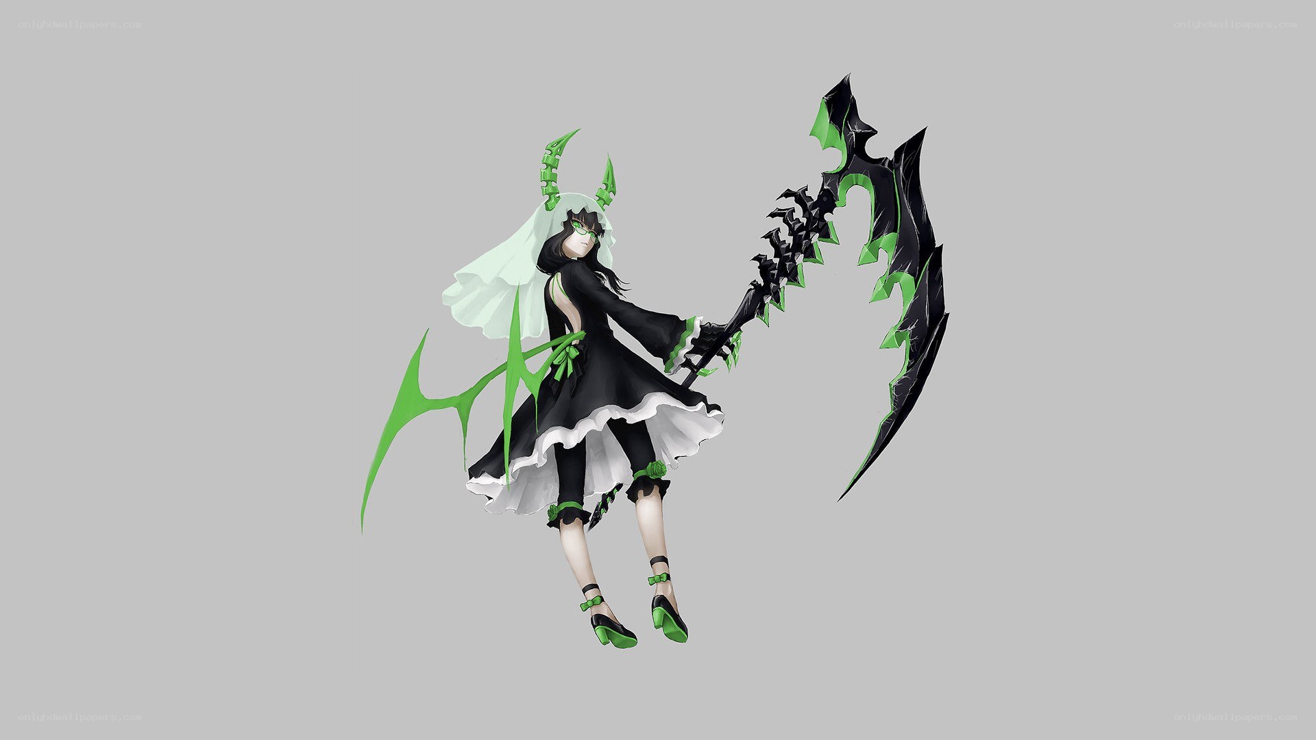 anime character with scythe
