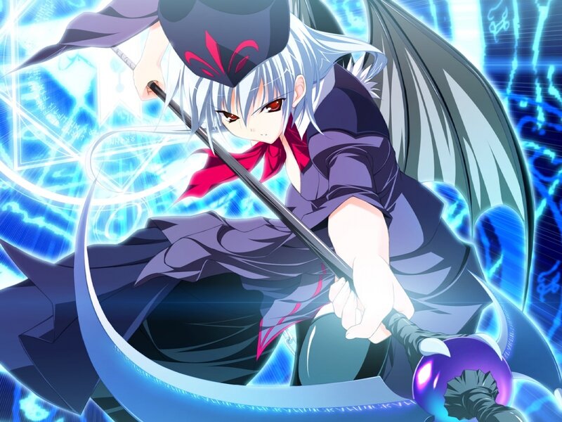 anime character with scythe