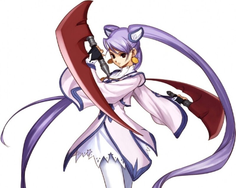 anime character with scythe