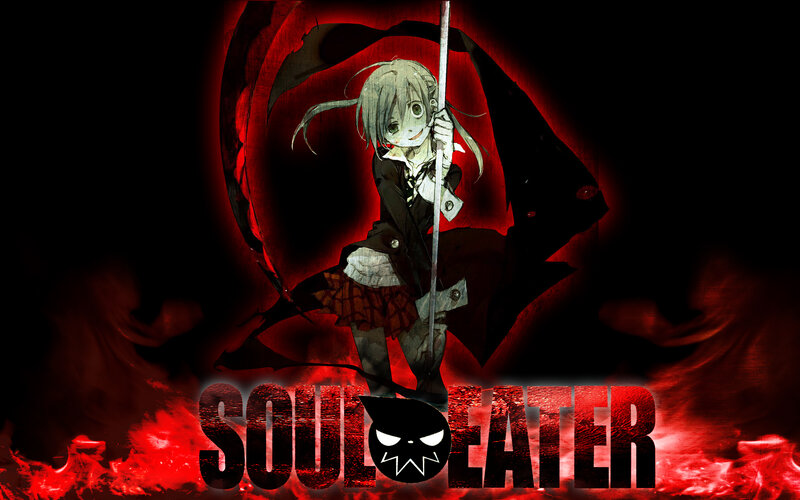 Anime Character with Scythe — Black, Dramatic