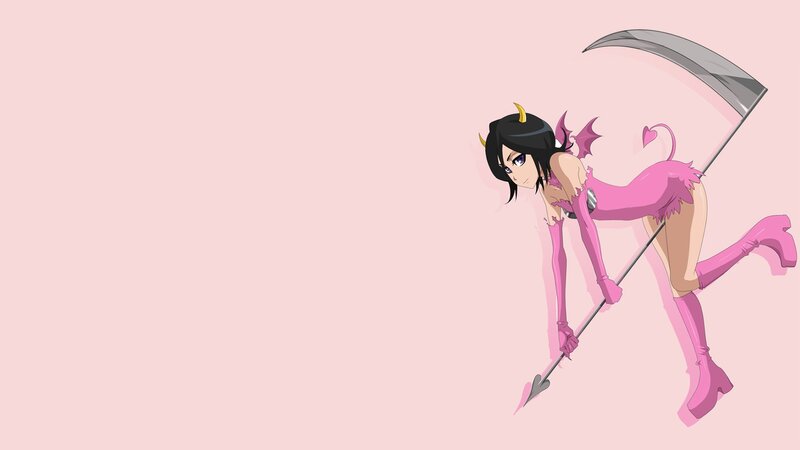 Anime Character with Scythe — Pink, Playful