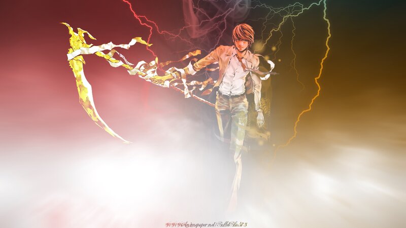 Anime Character with Scythe — Red, Dramatic, Digital Art
