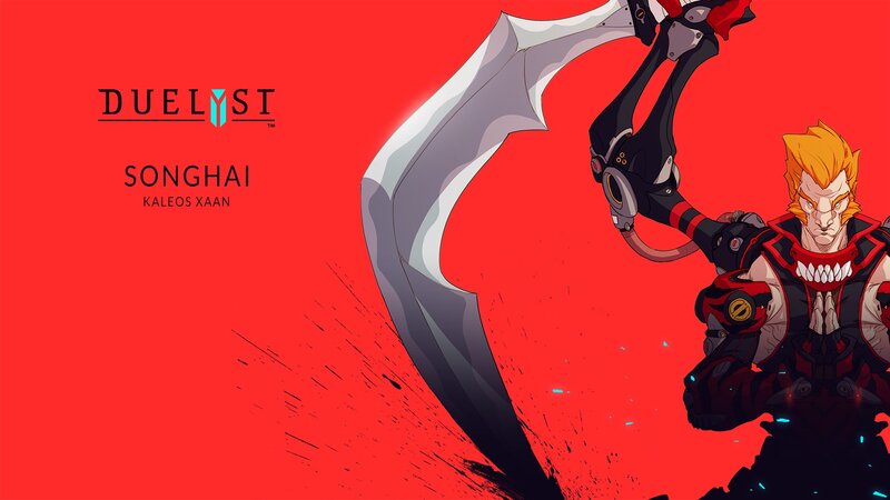 Anime Character with Scythe — Red, Dramatic