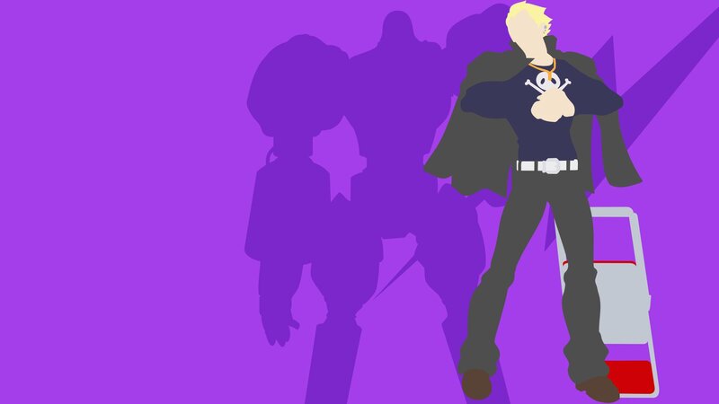 anime character with shadow