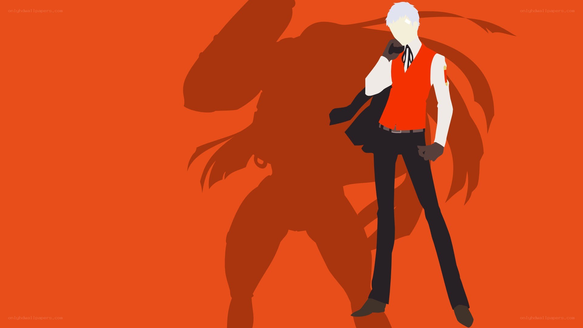 anime character with shadow