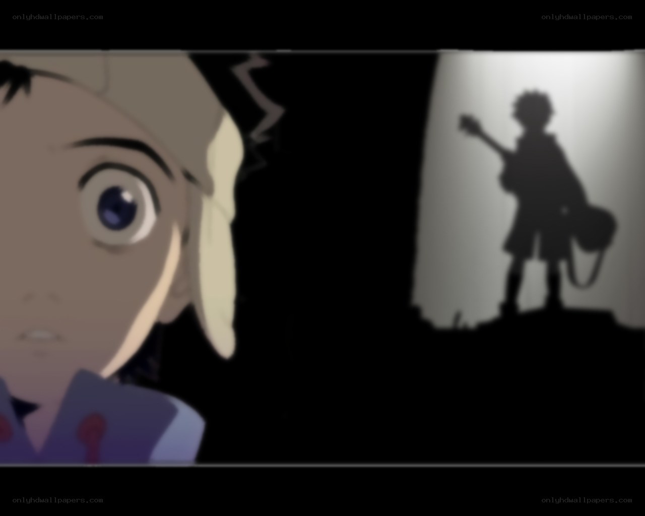 anime character with shadow figure