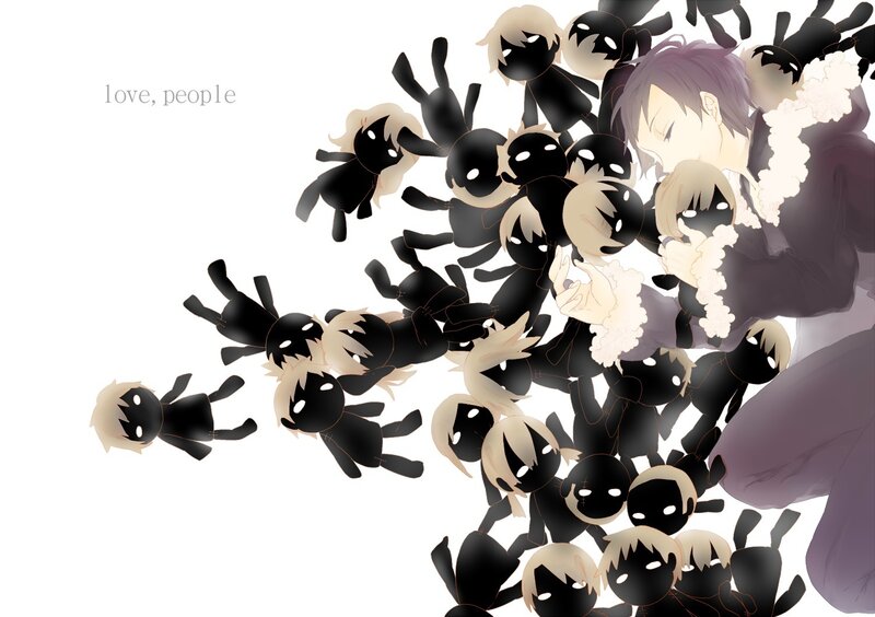 anime character with shadow figures