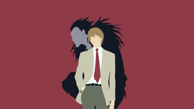 Anime Character with Shadow — Red