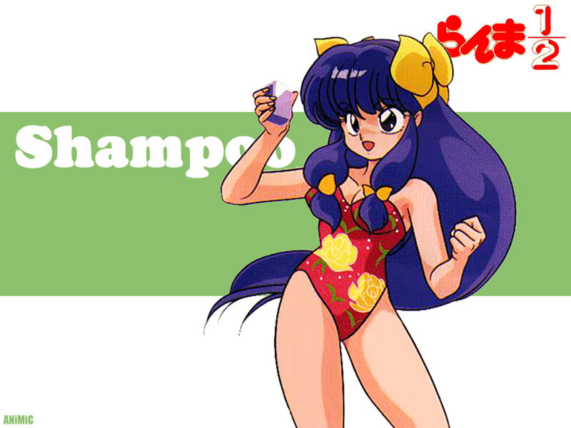 Anime character with shampoo
