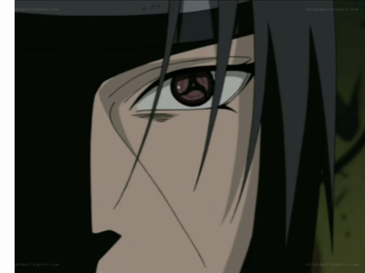 anime character with sharingan eye