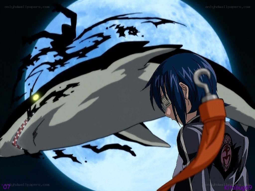 anime character with shark