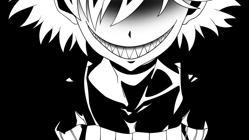 anime character with sharp grin