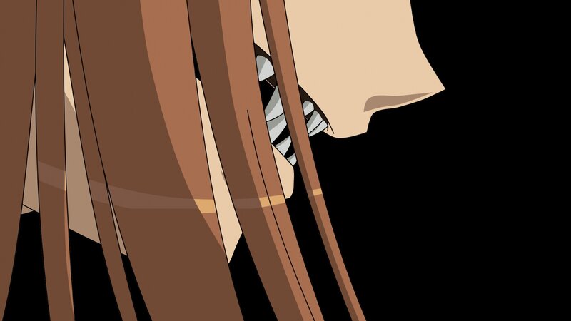 anime character with sharp teeth