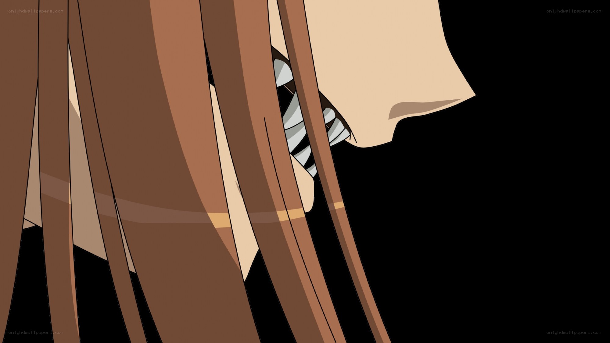 anime character with sharp teeth