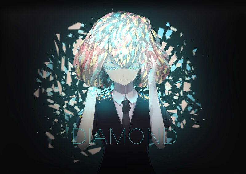 Anime Character with Shattered Hair