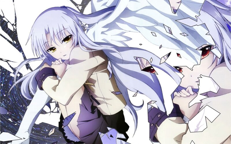 Anime character with shattered reflection