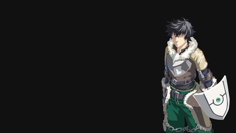 Anime Character with Shield — Black