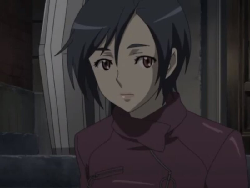 Anime Character with Short Hair — Gray