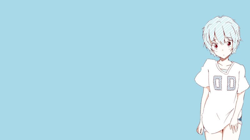 Anime Character with Short Hair — Light Blue