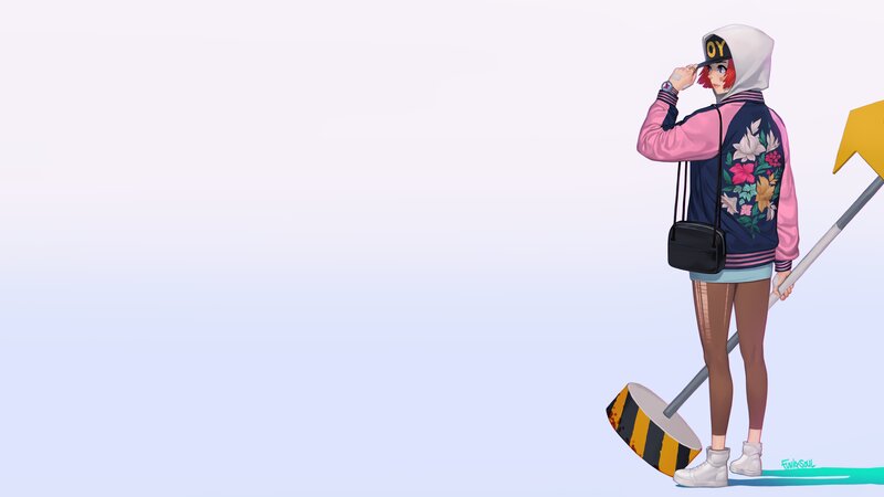 Anime Character with Shovel