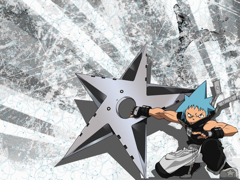 anime character with shuriken