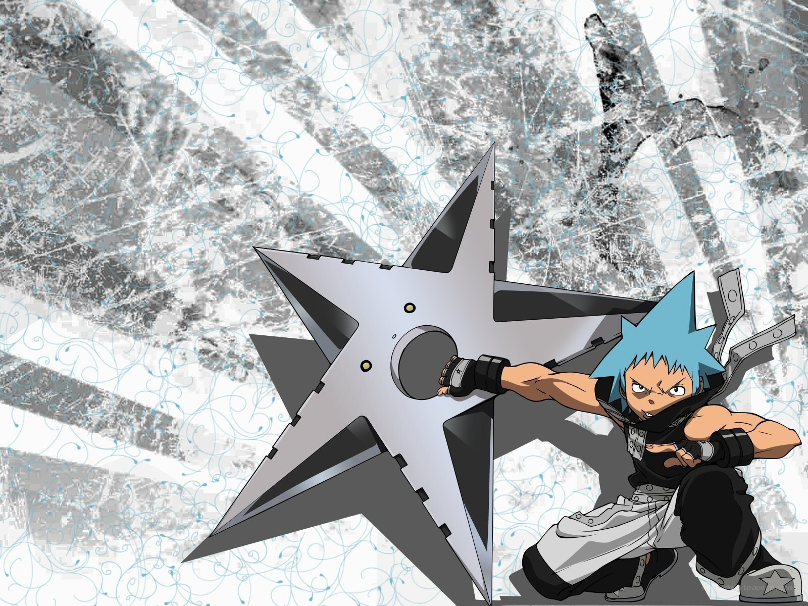 anime character with shuriken