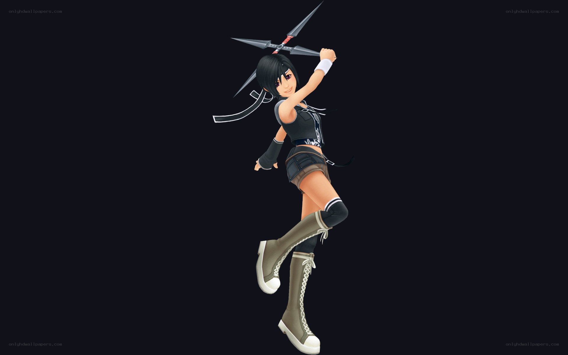anime character with shuriken