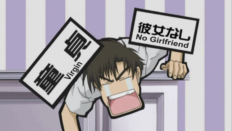 Anime Character with Signs — Purple