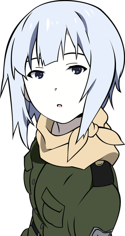 anime character with silver hair