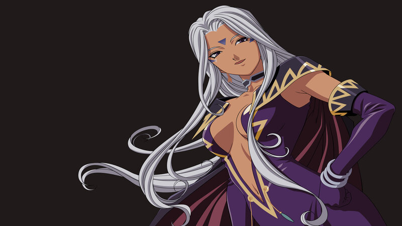 anime character with silver hair