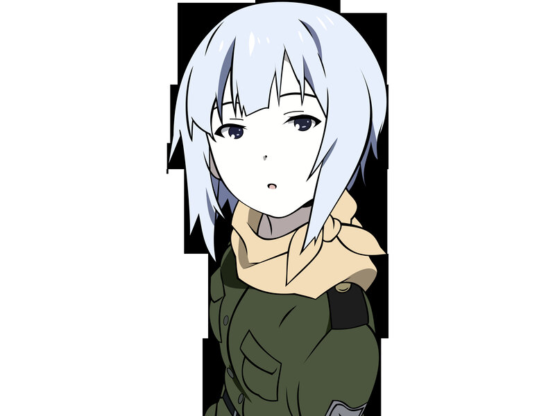 anime character with silver hair