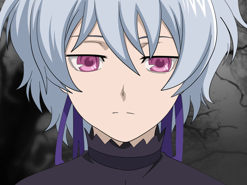 anime character with silver hair