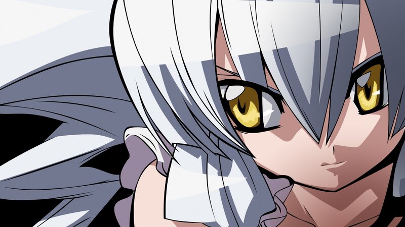anime character with silver hair