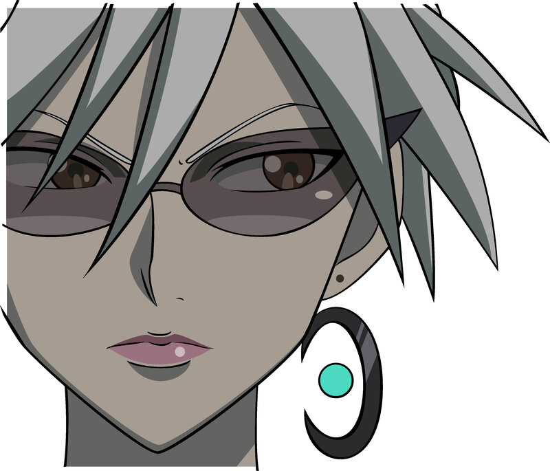 anime character with silver hair