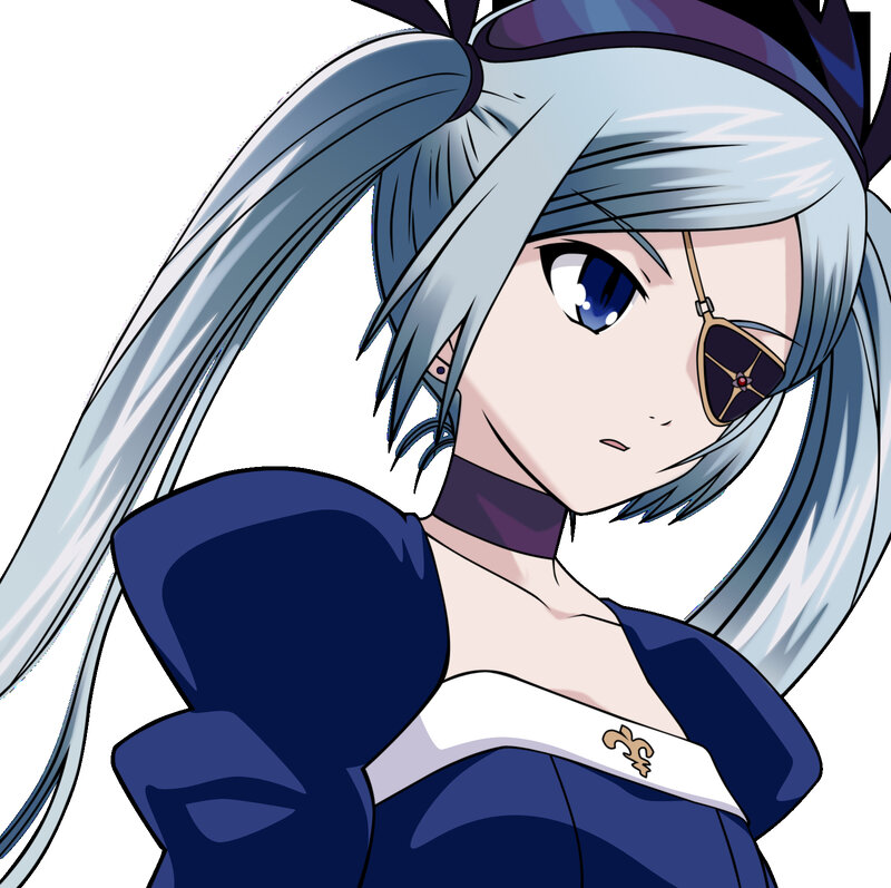 anime character with silver hair