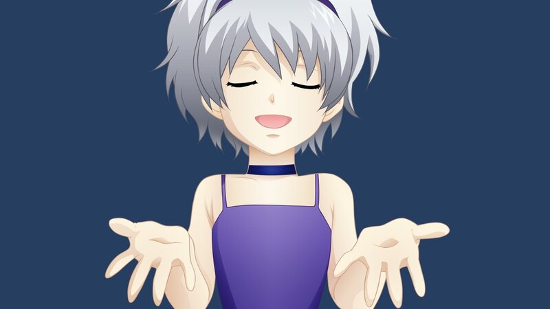 anime character with silver hair