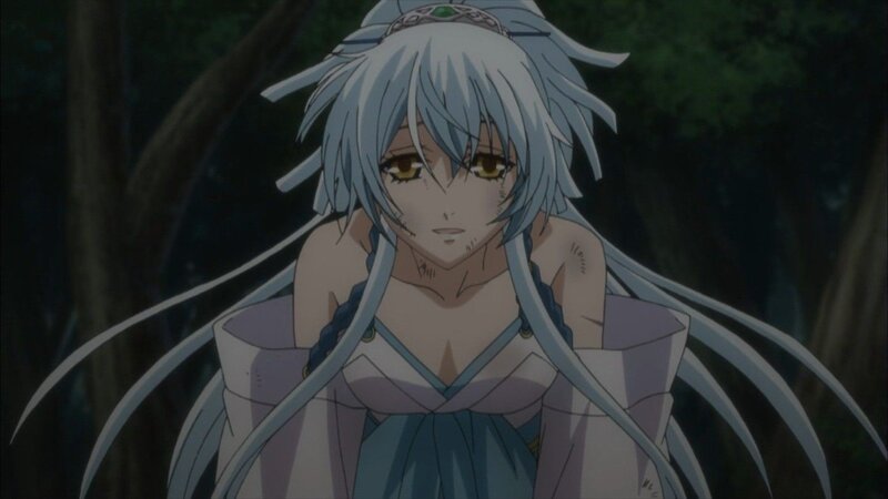 anime character with silver hair