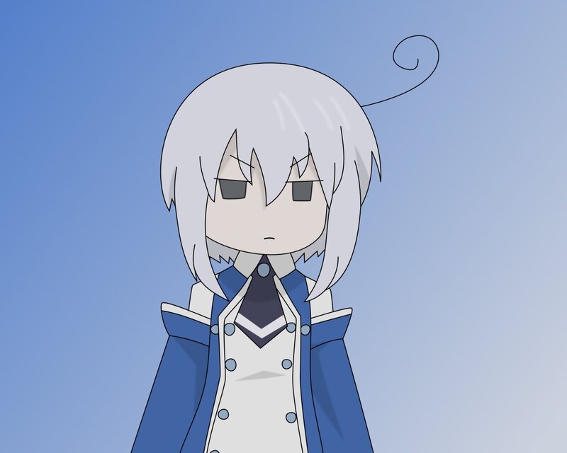 anime character with silver hair