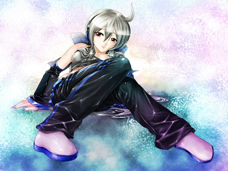 anime character with silver hair
