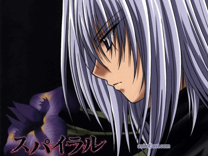 Anime character with silver hair