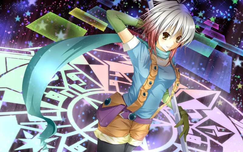 anime character with silver hair