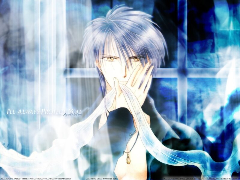 Anime character with silver hair